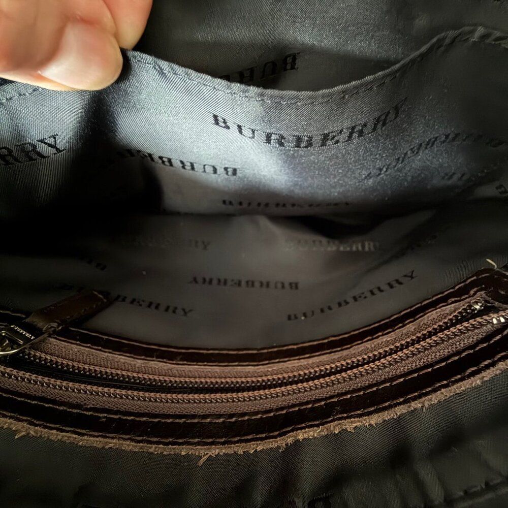 Burberry House Check Crossbody Bag Plaid Canvas Leather Purse Bag - Picture 10 of 14